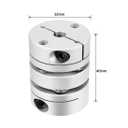 uxcell 8mmx6.35mm Clamp Tight Motor Shaft 2 Diaphragm Coupling Coupler