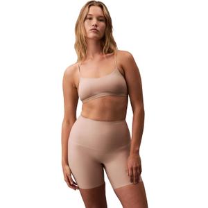 Calvin Klein womens Shapewear Second Skin Smoothing High-waist Mid-thigh Short (Large, Cedar)