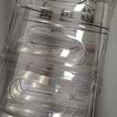 LARGER Compartment - Stackable Water Bottle Organizer Holder - for Stanley & Others' Large Tumbler - Clear Wine Rack, Cup Bottle Holder for Cabinet Home Countertop Fridge Pantry Shelf, 3 Tier Hold 9