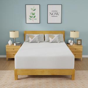 FDW 14 inch Gel Memory Foam Mattress Medium Firm Mattresses for Cool Sleep Relieving No Fiberglass CertiPUR-US Certified Mattress in a Box,Queen (White)