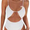 Blooming Jelly Womens One Piece Swimsuit Tummy Control Bathing Suit Sexy Flattering Cheeky High Cut Out Cute Ladies Swimwear Large