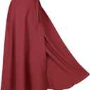 Women's Linen Wrap Skirt Casual Maxi Skirt Vintage A line Linen Skirt (Size Small, color Z2973rd)