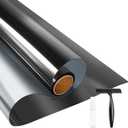 KESPEN Window Privacy Film One Way Static Cling Tint, Black, 29.5InX6.5Ft