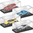 4 Pcs 1/64 Display Case Acrylic Model Cars Display Case 4.17 x 1.81 x 1.81 Inches Clear Plastic Vehicles Toy Cars Storage Collectors