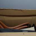 DUMOS 26 Inch Counter Height Bar Stools Set of 2, Modern Faux Leather High Barstools with Back and Metal Leg, Bar Chairs for Kitchen lsland, Brown