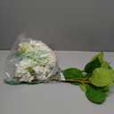 5pcs 18.5 inch Realistic Fake White Flowers Artificial Silk Hydrangea Flowers Artificial Flowers Faux Hydrangea Stems for Bouquets Home Outdoor Wedding Party Centerpieces Decor (Cream White)