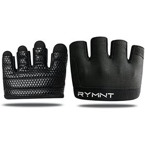 RYMNT Minimal Workout Gloves,Short Micro Weight Lifting Gloves Grip Pads with Full Palm Protection & Extra Grip for Men Women Weightlifting,Gym,Cross Training,Powerlifting,WODs, Smal