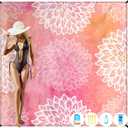 Beach Blanket Oversized Extra Large 78" X 81",Waterproof Sandproof Beach Blanket 1-7 Adults Lightweight Durable for Travel Camping Hiking Picnic (Flower)