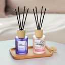 Reed Diffuser - Lavender&Pink Peony 4.06oz (120ml) 2 Packs Essential Oil Reed Diffuser Set with 16 Sticks, Long Lasting Fragrance for Home, Bathroom, Bedroom, Room, Decor