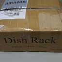 BOOSINY 2 Tier Black Large Stainless Steel Dish Drainers Drying Rack for Kitchen Counter with Drainboard, Rust Proof Metal, Space Saving, Modern Aesthetic, Compact Plates Strainers with Extra Mat