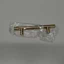 Goldenwarm 1 Pack 3-3/4 inch Gold Cabinet Handles Brushed Gold Cabinet Pulls Stainless Steel Drawer Pulls, Durable Kitchen Cabinet Handles - Bathroom Bedroom Dresser Handles Easy DIY Upgrade