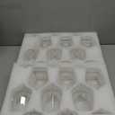 Glasses Set of 12, 12oz Clear Red/White Cup, Long Stem Glasses for Party, Wedding and Home