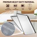 BIEAMA 6 Pack Full Size Baking Sheet Pan Aluminum Commercial Pan for Oven Freezer Bakery Hotel Restaurant 26"x 18"
