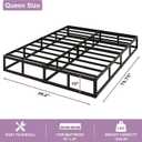 10 Inch Queen Size Box Spring – 3500lbs Heavy Duty Metal Queen Bed Base