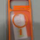 TORRAS Stronger Magnetic & Shockproof for iPhone 17 Pro Max Case, Fit for MagSafe, Military Grade Drop Protection, Camera Control, DIY Button, Slim for iPhone 17 Pro Max Case Translucent Orange