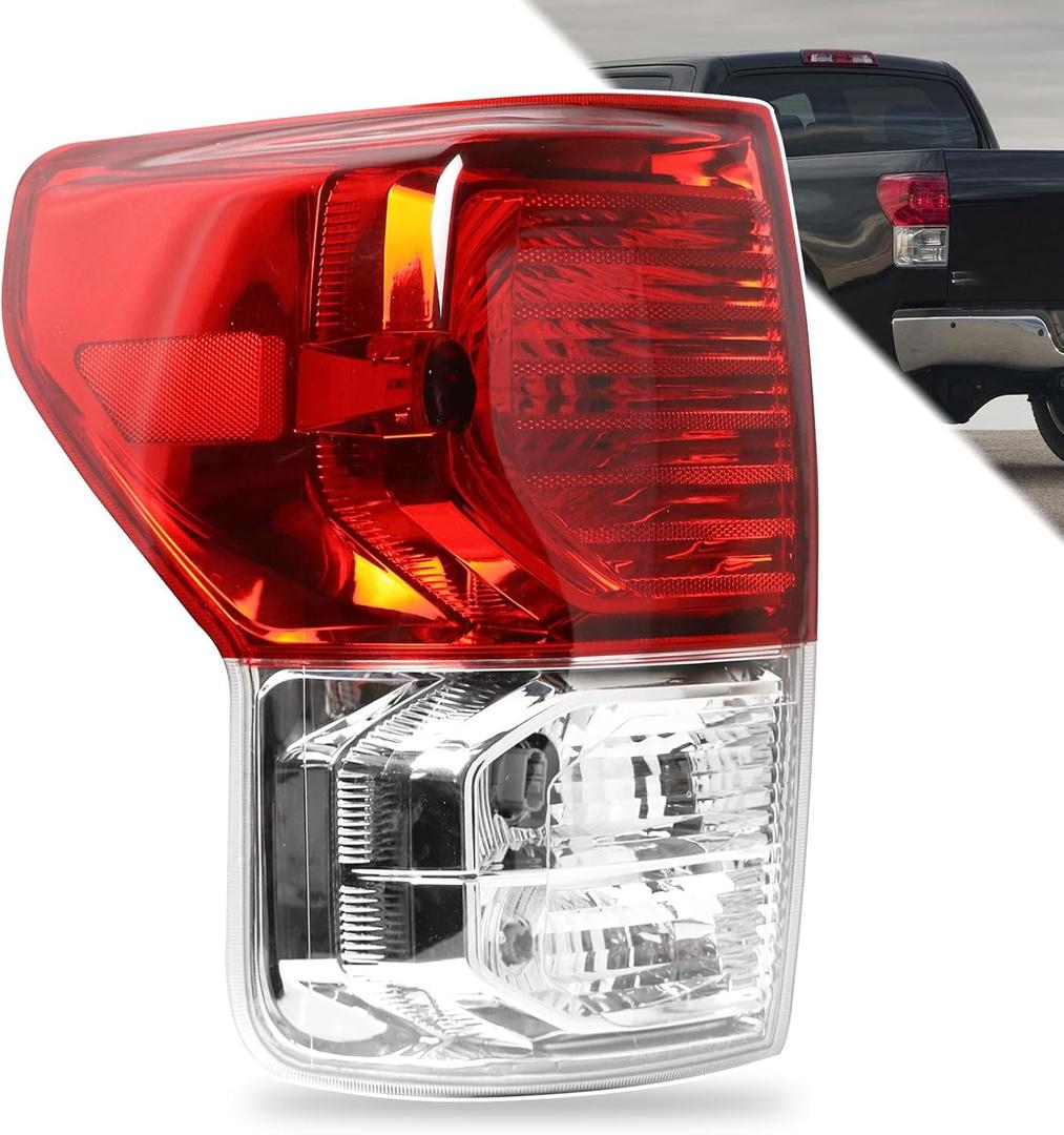 Tail Light Assembly Compatible With 2010-2013 Toyota Tundra Left Driver Side Side Rear Taillight Replace 815600C090 TO2800183