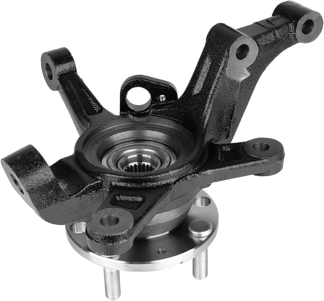 Front Steering Knuckle & Wheel Bearing Hub Assembly Compatible with Chevy Aveo 2004-2011,Aveo5 2007-2011,Pontiac G3 2009-2010,Left Driver Side Replaces #96535190