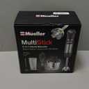 Mueller Multistick 5-in-1 Immersion Blender Handheld, 12 Speed Hand Mixer - Turbo Boost, Heaviest Duty Copper Motor, Titanium Blades Hand Blender, Milk Frother Wand, Whisk, Beaker, Chopper, Grey