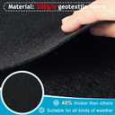 18ft Pool Mats for Floor, 300G/M Thicke Geotextile Material Pool Ground Pad, Precut Round Pool Liner Pad for Above Ground Bottom Protects and Extends The Life of Your Swimming Pool