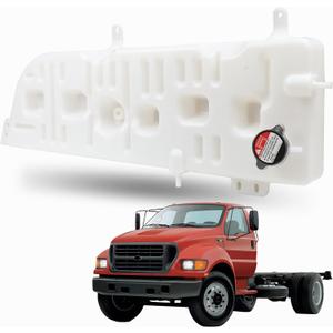 F81Z-8A080-AA Radiator Overflow Coolant Reservoir Tank Fit for Ford Truck F650 F750 2000-2003 for Ford F12000 F14000 F16000 1998-2005, Surge Expansion Bottle Replace# F81Z8A080AA F81A-8A080-AD