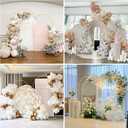Babenest Gold Arch Backdrop Stand Set of 2, 6FT/7.2FT Metal Arch Wedding Stand, Balloon Arch Frame for Ceremony Birthday Party Bridal Baby Shower Halloween Banquet Decoration