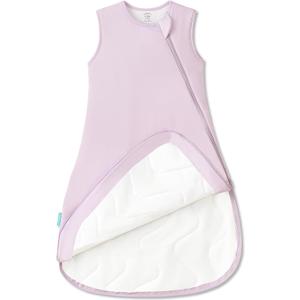 PurComfy Supersoft Sleep Sack 1.0 TOG, Premium Bamboo Viscose Baby Sleeping Bag, 2-Way Safe Zipper Sleep Sacks 15-24 Months (Lilac)