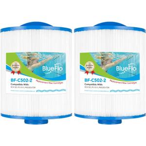 2 x PAS50SV-F2M Spa Filter Cartridge Replaces for Unicel 6CH-502, Artesian Spas, Filbur FC-0311, PAS502SV, PAS50, Master Deluxe M60506, XLS-604 Hot Tub Filter (2 Pack)