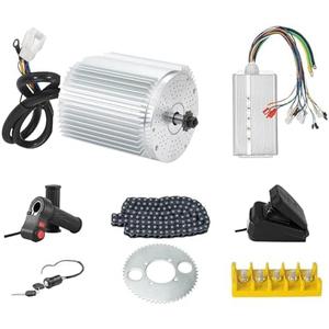 Brushless DC Motor 3000W 72V Electric Motor High Power Brushless Controller 50A Scooter Motor Go Kart Electric Motor Kit (No Brackets and Bases Installed)