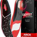 Premium Anti-Fatigue Shoe High Arch Support Insoles Men Women - Plantar Fasciitis Inserts - Orthotic Inserts Shoe Soles Standing All Day - Flat Feet Foot - Work Boot Insoles (S (Men 7-8.5/Women 8-9.5), Black)