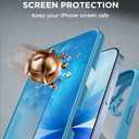 Miracase for iPhone 17 Case 6.3'', Full-Body Military Grade Drop Protection Outdoor Phone case with Built-in Glass Screen &Camera Control,Easy Installation,No Gap,Compatible with MagSafe,Blue