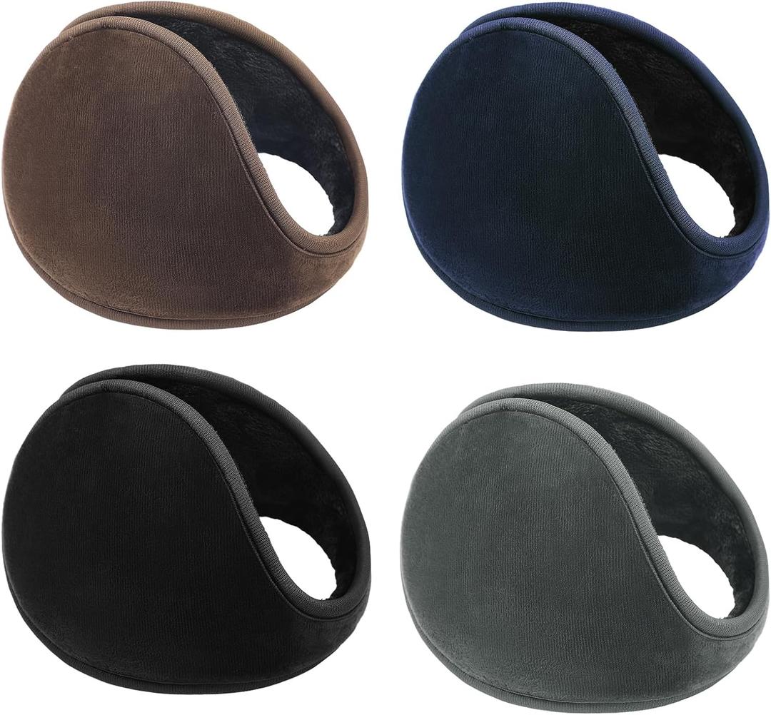 Ear Muffs for Women Winter, Ear Warmers Foldable Adjustable for Women Men Cold Weather Fleece Lined Running Cycling