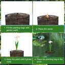 4pcs Aquatic Plant Grow Bags, 7.3x7.3in Reusable Breathable Seed Starter Bags PVC Pond Basket Seedling Pots Container Plants Pouch for Water Lily Vegetables Fruits Flowers Saplings Potato (Black)