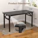 39.4 in Computer Desk w/Storage, Portable Folding Desk No-Assembly (Black)