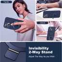 SKYLMW Compatible with iPhone 13 Case 6.1'' with Magnetic Invisible Stand Compatible with Mag-Safe Military Drop Tested Shockproof Silicone 13 Phone Case for Women Men, Dark Blue