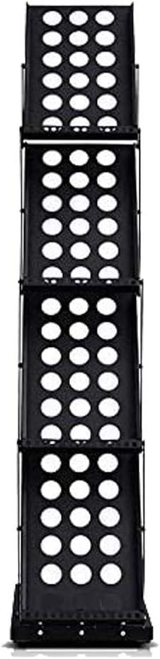 Foldable Pop-up Folding Display 4 Pockets Magazine Literature Brochure Catalog Holder Rack Stand for Office and Tradeshow Display (Black, 4,Pocket), Pack of 2