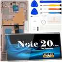 OLED for Samsung Note 20 Ultra 4g Screen Replacement for Samsung Galaxy Note 20 Ultra 5g LCD Screen Kits SM-N986U SM-N985F/DS Digitizer Repair Touch Display Assembly with Frame (Mystic Bronze, Gold)