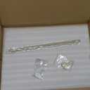 Heesch Hanging Earring Organizer Frame Wall Mounted Jewelry Holder Vintage Rustic Stud Earring Display with Removable Rod and 12 Hooks for Necklaces, Bracelets and Rings (Distressed White)