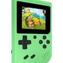 Retro Handheld Games Console, Built-in 400 Video Games, Portable Video Gaming Player with 3.0 Inch IPS Screen and Rechargeable Battery (Green)