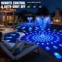 Rechargeable Pool Fountain with Remote,8000mAh Floating LED Pool Fountain with Light,Above Ground Pool Water Fountain Pump,Outdoor Swimming Pool Sprinkler Fountains for Inground Pools Fountain-White