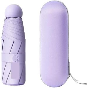 Folding Umbrellas Sun Umbrella Mini Capsule Umbrella Small Umbrella Pocket Sun Protection Protection Parasol(Purple)