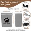 Dog Poop Trash Can Outside Hanging, 2 Gallon Wall Mount Dog Poop Trash Can with Trash Bag Dispenser, Small Pet Waste Bin with Lid, Hanging Pet Waste Disposal Container for Fence, Garbage, Outdoors