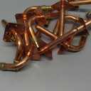 Pack of 10 Copper Stub Out Elbows with Wall Flange Stub Out 1/2-6inch Lengh- Easy to Install, Lead-Free-PEX-B,C Stub Out Accessories,Barb Crimp PEX-B Copper Stub Out Elbow with Wall Flange.