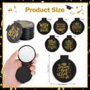 clothmile 50 Pcs Graduation Compact Mirror Bulk Black Mini Folding Pocket Purse Mirror Inspirational Cheer Gifts for University College Medical High School Student