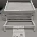 Pull Out Cabinet Organizer, Slide Out Drawers Fixed with Adhesive Nano Film, Pantry Shelves Sliding Drawer Storage Organization for Kitchen (Double Layer 15.7*9.4*12.28inch/40*24*31.2cm)