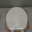CHURCH Toilet Seat, Easy Clean Hinges Release for Deep Cleans, Durable Enameled Wood Seat, Round, White