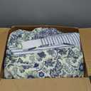 Cotton Bedspread Quilt Bedding Sets 3 Pieces Reversible Coverlet Sets Comforters Vintage Floral Patchwork Blue Bedspread (Blue Vintage Floral, King Size)