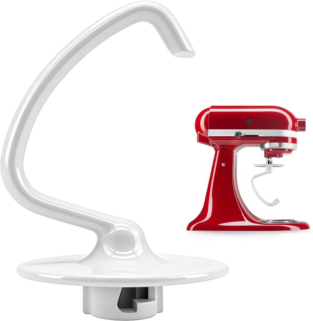 Food-Grade Dough Hook for Kitchenaid Stand Mixer, Fits 4.5-5Qt Tilt-Head Stand Mixer Attachments for Kitchenaid Mixer, Dishwasher Safe