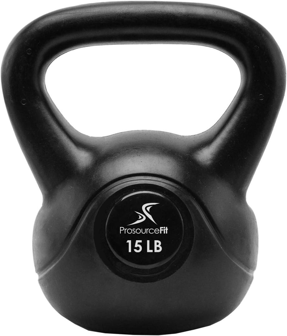 ProsourceFit Vinyl Plastic Kettlebell, 15 lb
