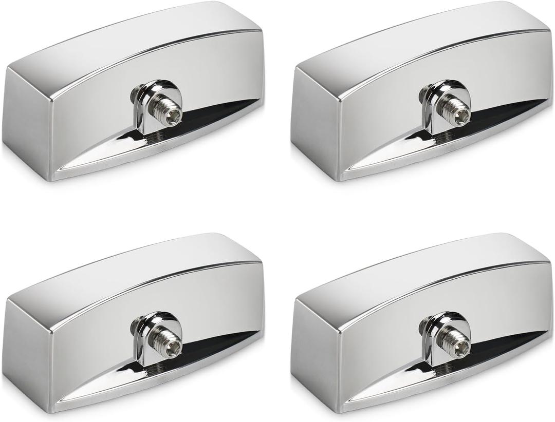 Range Valve Knob Compatible with Oven/Stove/Gas Stove, Chrome Knob Fit for D-Shape Control Valve, Premium Chrome Commercial Grill Knok Replacements-4 Pack