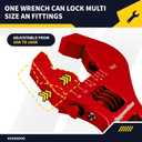 Adjustable AN Fittings Wrench AN Wrench for Hose Fitting Adapters AN Fitting Tool 3AN-16AN Lightweight Aluminum Red. With a Double Hose End Fitting Wrench 6AN Socket-AN8 B-nut Blue